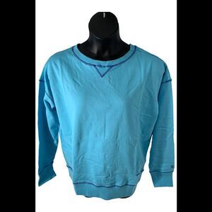Seed to Style Organic Cotton French Terry Sweatshirt Light Blue - Regular